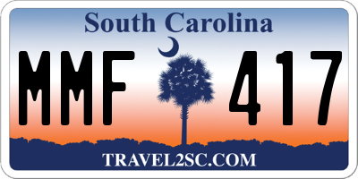 SC license plate MMF417