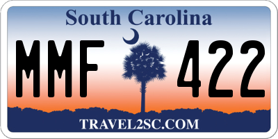 SC license plate MMF422