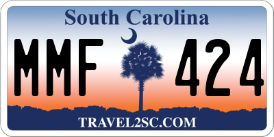 SC license plate MMF424