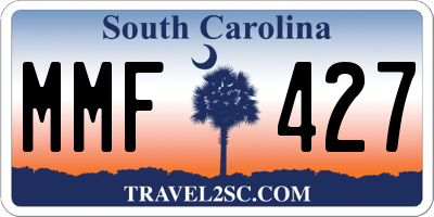 SC license plate MMF427