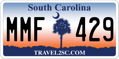 SC license plate MMF429