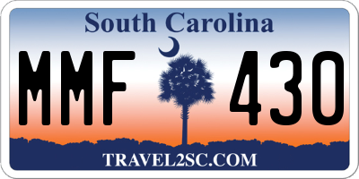 SC license plate MMF430