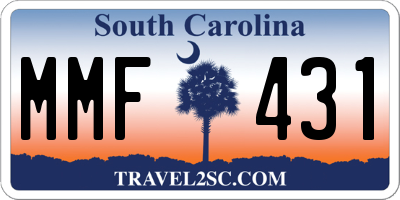 SC license plate MMF431