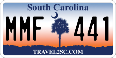 SC license plate MMF441