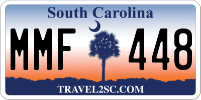 SC license plate MMF448