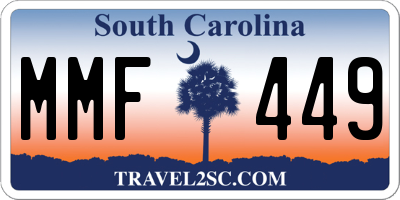 SC license plate MMF449