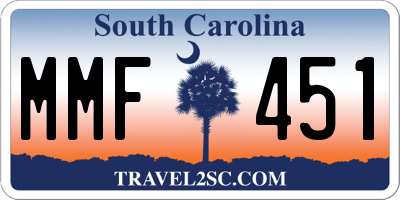 SC license plate MMF451