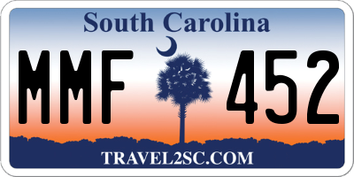 SC license plate MMF452