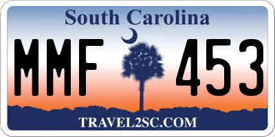 SC license plate MMF453
