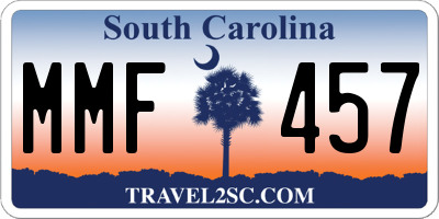 SC license plate MMF457