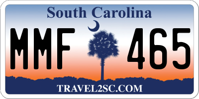 SC license plate MMF465