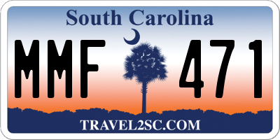 SC license plate MMF471