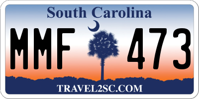 SC license plate MMF473
