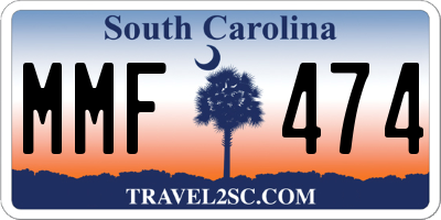 SC license plate MMF474