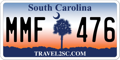SC license plate MMF476