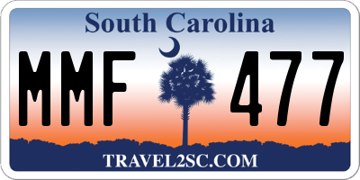 SC license plate MMF477