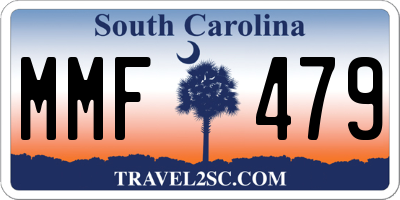 SC license plate MMF479