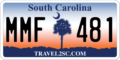 SC license plate MMF481