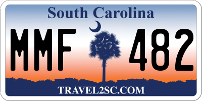 SC license plate MMF482