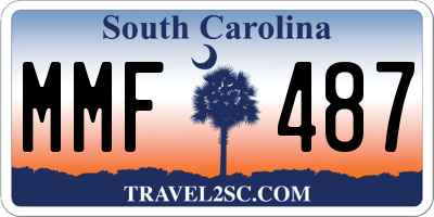 SC license plate MMF487