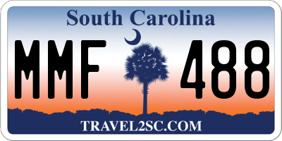 SC license plate MMF488
