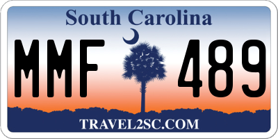 SC license plate MMF489