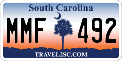 SC license plate MMF492