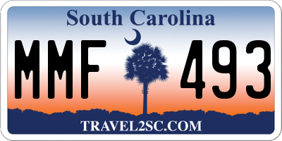 SC license plate MMF493