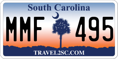 SC license plate MMF495