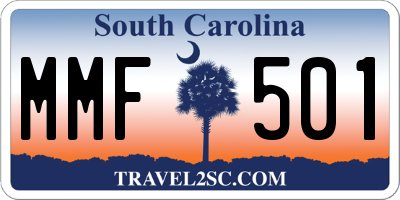 SC license plate MMF501