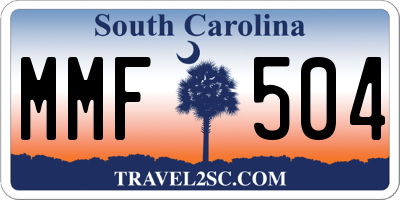SC license plate MMF504