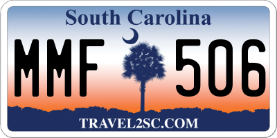 SC license plate MMF506