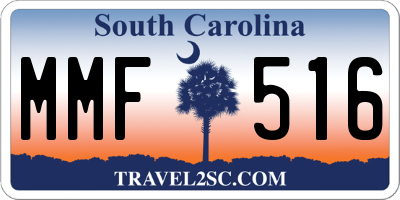 SC license plate MMF516