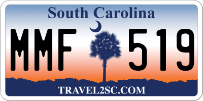 SC license plate MMF519