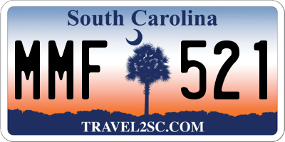 SC license plate MMF521