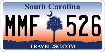 SC license plate MMF526