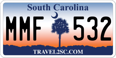 SC license plate MMF532