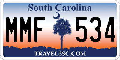 SC license plate MMF534