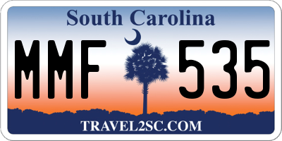 SC license plate MMF535