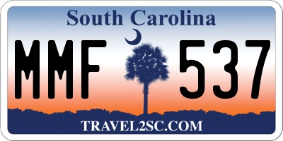 SC license plate MMF537