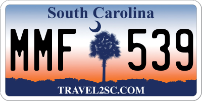 SC license plate MMF539