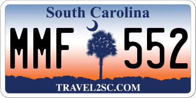 SC license plate MMF552