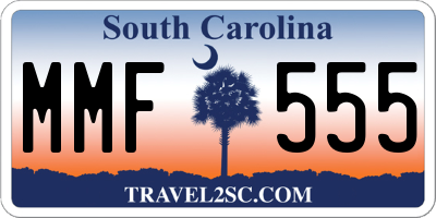 SC license plate MMF555