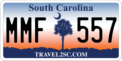 SC license plate MMF557