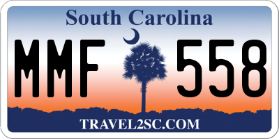 SC license plate MMF558