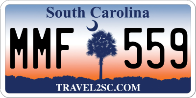 SC license plate MMF559