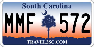 SC license plate MMF572