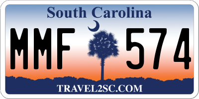 SC license plate MMF574