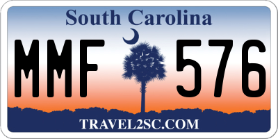 SC license plate MMF576