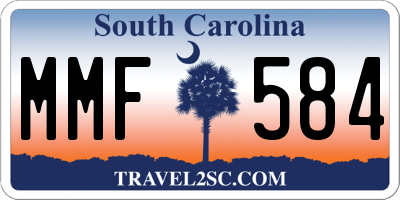 SC license plate MMF584